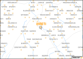 map of Vineţi