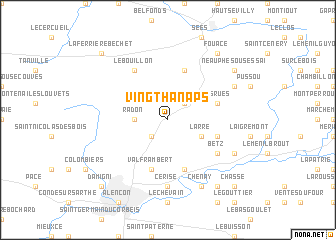 map of Vingt-Hanaps