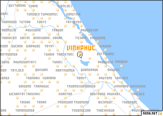 map of Vĩnh Phúc