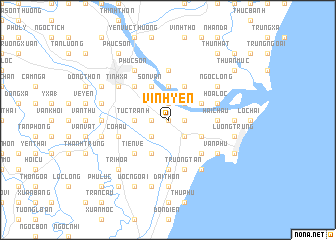 map of Vĩnh Yên