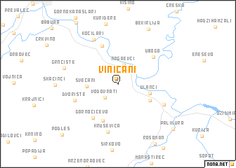 map of Viničani