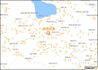 map of Vinica