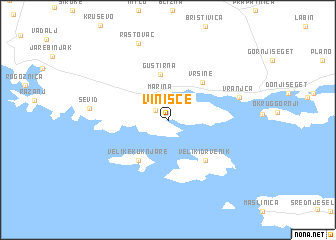 Vinišće (Croatia) map - nona.net