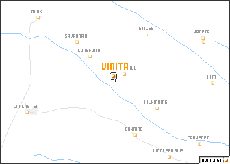 map of Vinita