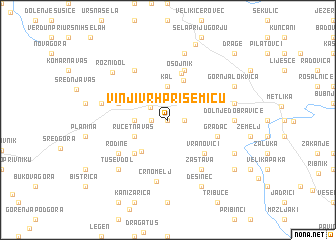 map of Vinji Vrh pri Semiču