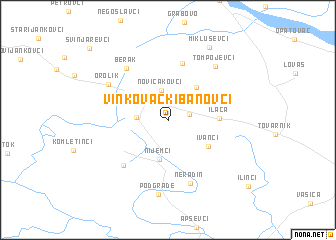map of Vinkovački Banovci