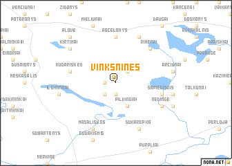 map of Vinkšninės