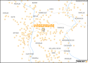 map of Vinogradine