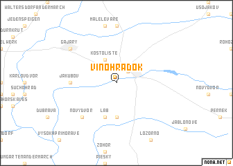 map of Vinohrádok