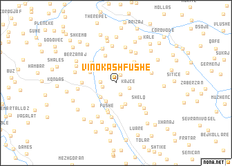 map of Vinokash-Fushë