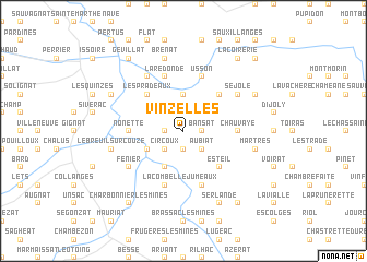 map of Vinzelles