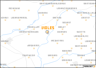 map of Violès