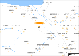 map of Vionnaz