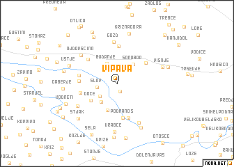 map of Vipava