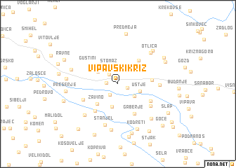 map of Vipavski Križ