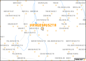 map of Virágospuszta