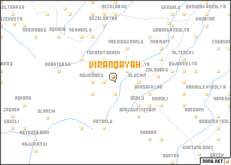 map of Vīrān Qayah