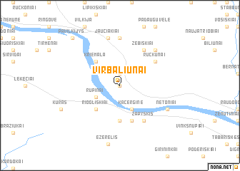 map of Virbaliūnai