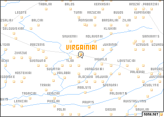 map of Virgainiai