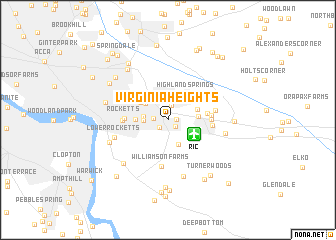 map of Virginia Heights