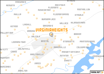 map of Virginia Heights