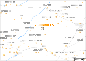 map of Virginia Mills