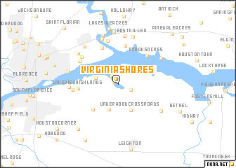 map of Virginia Shores