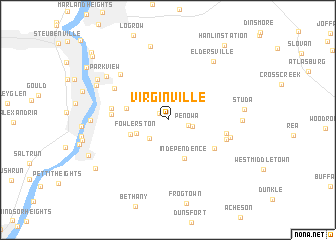 map of Virginville