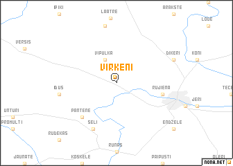 map of Virķēni