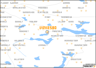 map of Virkesbo