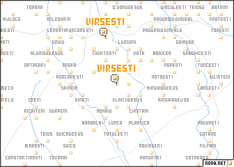 map of Vîrşeşti