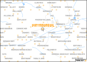 map of Viry-Noureuil