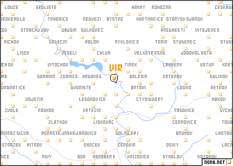 map of Vír