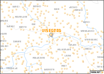 map of Višegrad