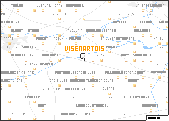 map of Vis-en-Artois