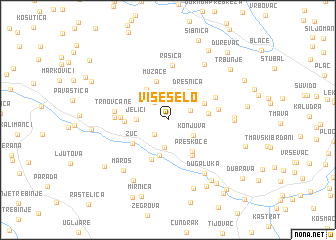 map of Više Selo