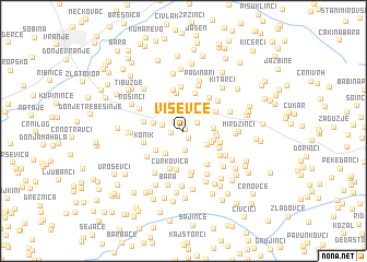 map of Viševce