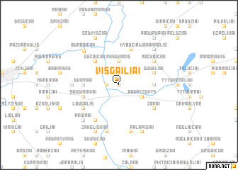 map of Visgailiai