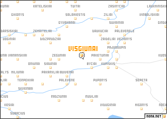 map of Visgiūnai