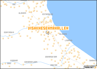 map of Vīshkheşeh Maḩalleh