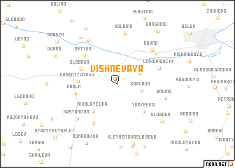map of Vishnëvaya