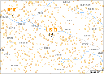 map of Višići