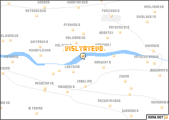 map of Vislyayevo