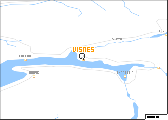 map of Visnes