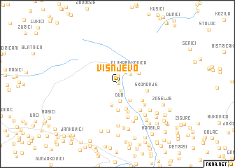 map of Višnjevo