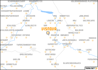 map of Višňova