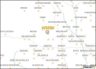 map of Višňov