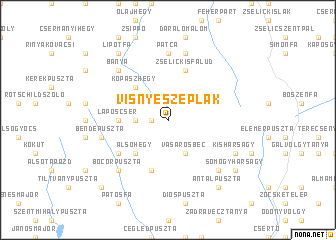 map of Visnyeszéplak