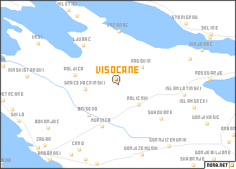 map of Visočane