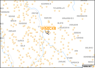 map of Visočka